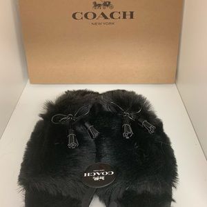 Coach Zoe Slippers Black